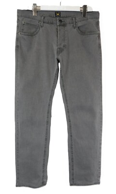Lee Daren Jeans Herren W34/L30 Reguläre Passform Stretch Knopfleiste Grau