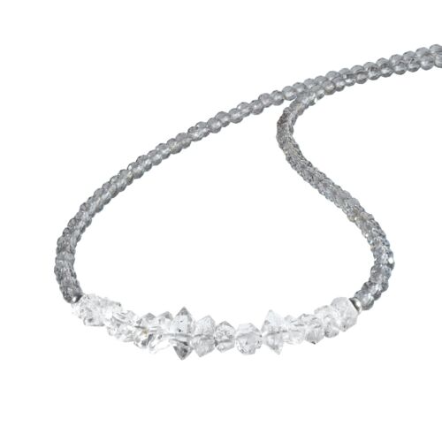 Handgefertigt Natürlich Rauchige Quarz & Herkimer Diamant Nuggets Beads - Bild 3 von 6
