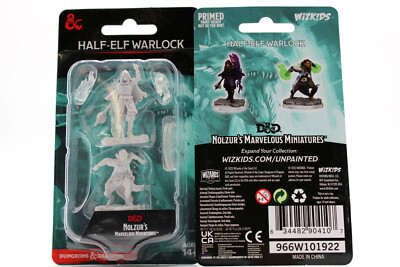 WZK90410 - D&D Nolzur's Marvelous - Unpainted Miniatures - Half-Elf Warlock