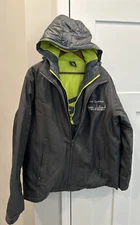 Ice Castle Water Fish Houses Jacket Men’s Large Built In Liner Hooded Grey Snow