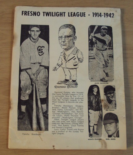 VTG BASEBALL History~FRESNO TWILIGHT LEAGUE-1914-1942 Billy Mahoney/Rocky Bruce~