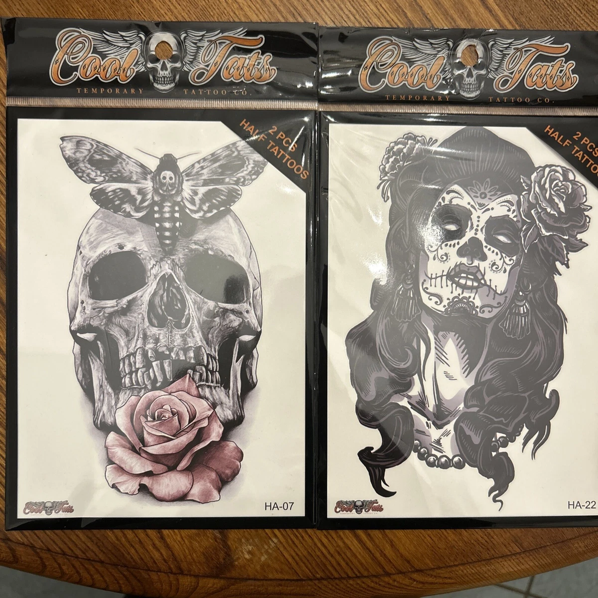 Cool tats temporary large tattoos 2 packs