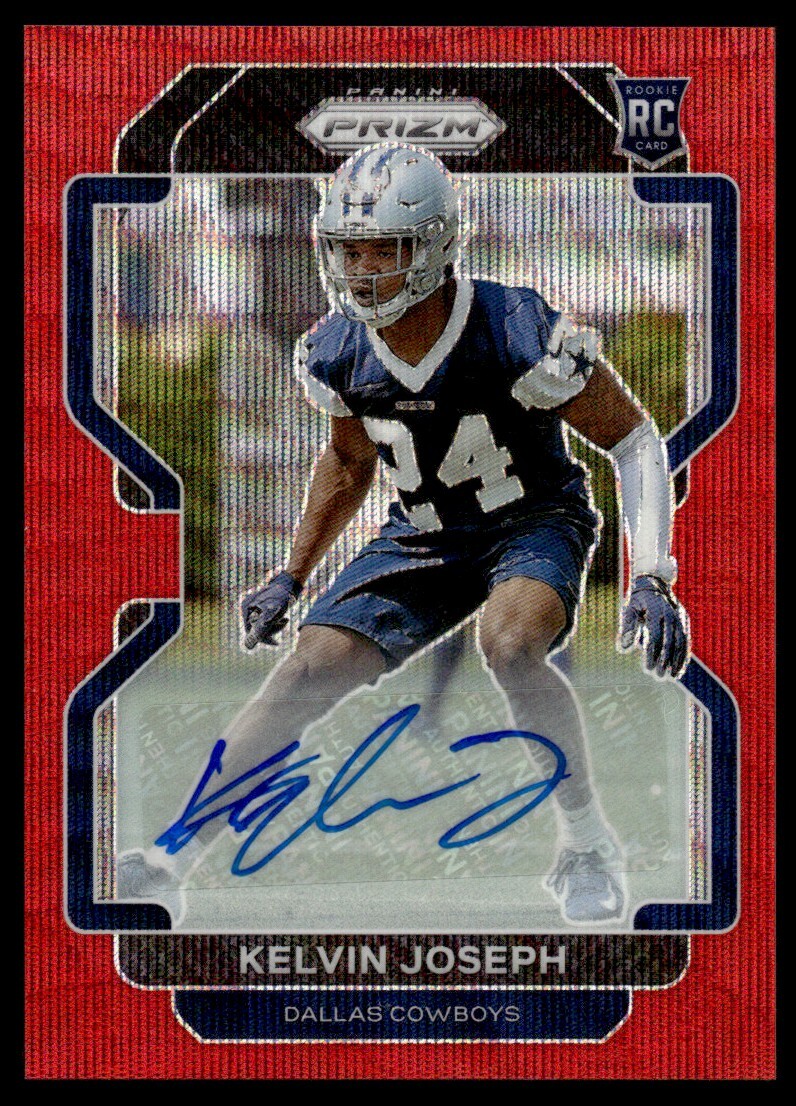 Kelvin Joseph Panini Prizm #385 Autograph-Red Wave
