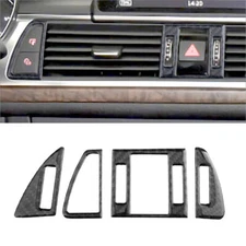 4Pcs For Audi A6 A7 2012-2018 Carbon Fiber Interior Air Vent Set Cover Trim