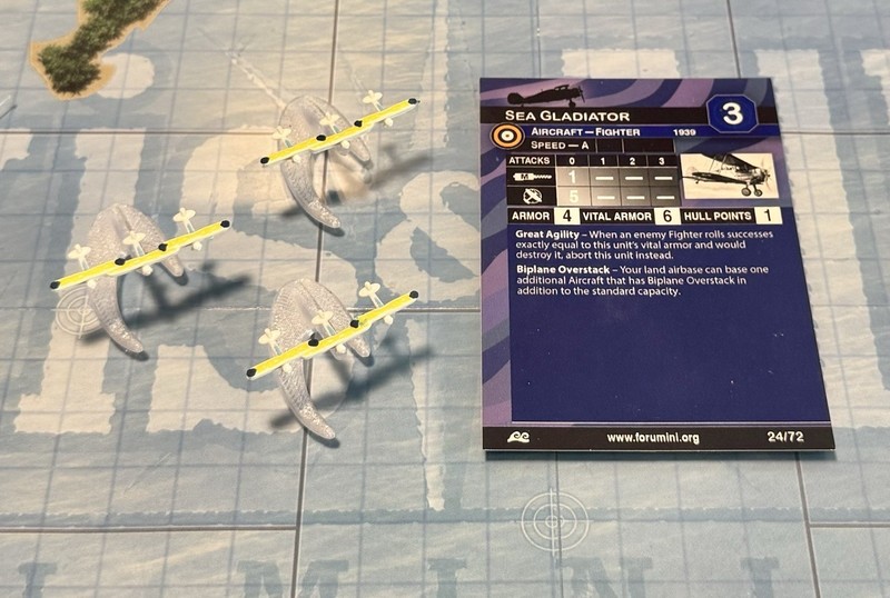 Axis & Allies - War At Sea - Forumini: Sea Gladiator - Britain Plane - Deck 3