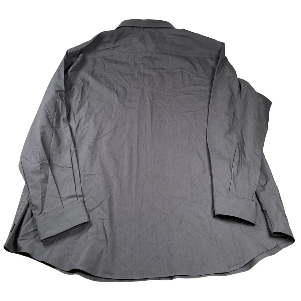 Camisa de vestir Perry Ellis para hombre 3X gris 100 % algodón manga larga nueva con etiquetas Foto 2 de 4