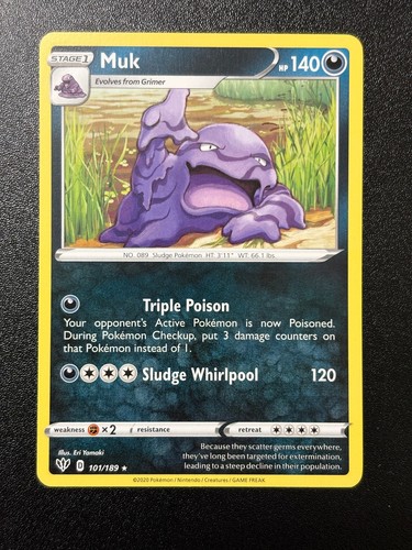 Muk 101/189 Rare Darkness Ablaze Pokemon Near Mint