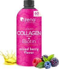 Liquid Collagen for Women  Men Type 1  2  5000Mcg Biotin, 2500Mg Verisol Bi
