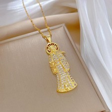 Titanium Steel Full Zircon Necklace Women Clavicle Chain Titanium Steel Chain