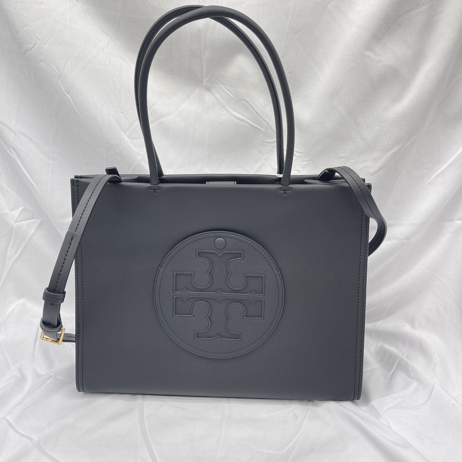 Tory Burch Womens Small Ella Bio Tote Bag Bio-Tex Black