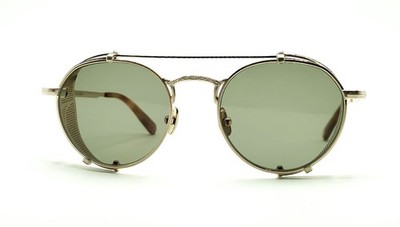 Garrett Leight OCAMPO Sunglasses BG_EMT / Green lenses  49 New