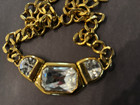 Rare Vintage Napier Gold Tone Swarovski Crystal Nightlights Necklace Wedding — photo 2