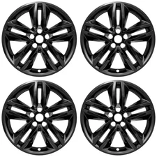 4 Black 18" Wheel Skins Hub Caps Covers Simulators for 2015-2018 Ford Edge SEL
