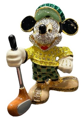 Disney Arriba s Brothers Park Exclusive Swarovski Jewel Golfer Mickey NMIB