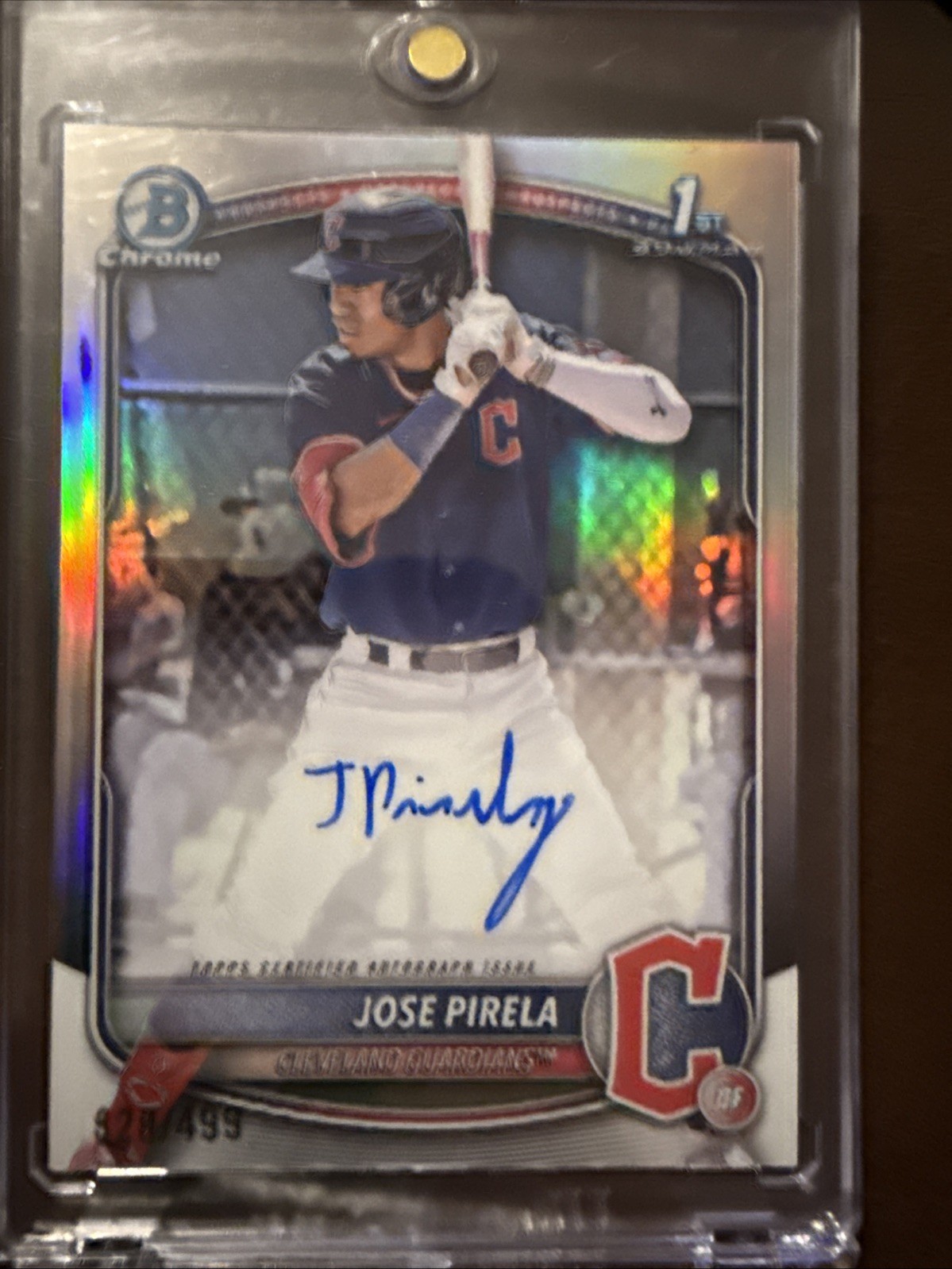 2025 Bowman - Chrome Prospect Autographs Jose Pirela #CPA-JP Refractor /499 (AU,