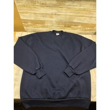 Vintage Jerzees Navy Blue Crewneck Sweatshirt Made in USA Mens Large Pullover