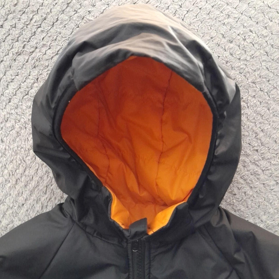 THE NORTH FACE Boys Bubble Coat Black M 10 Years Reversible Orange - Image 4 of 4