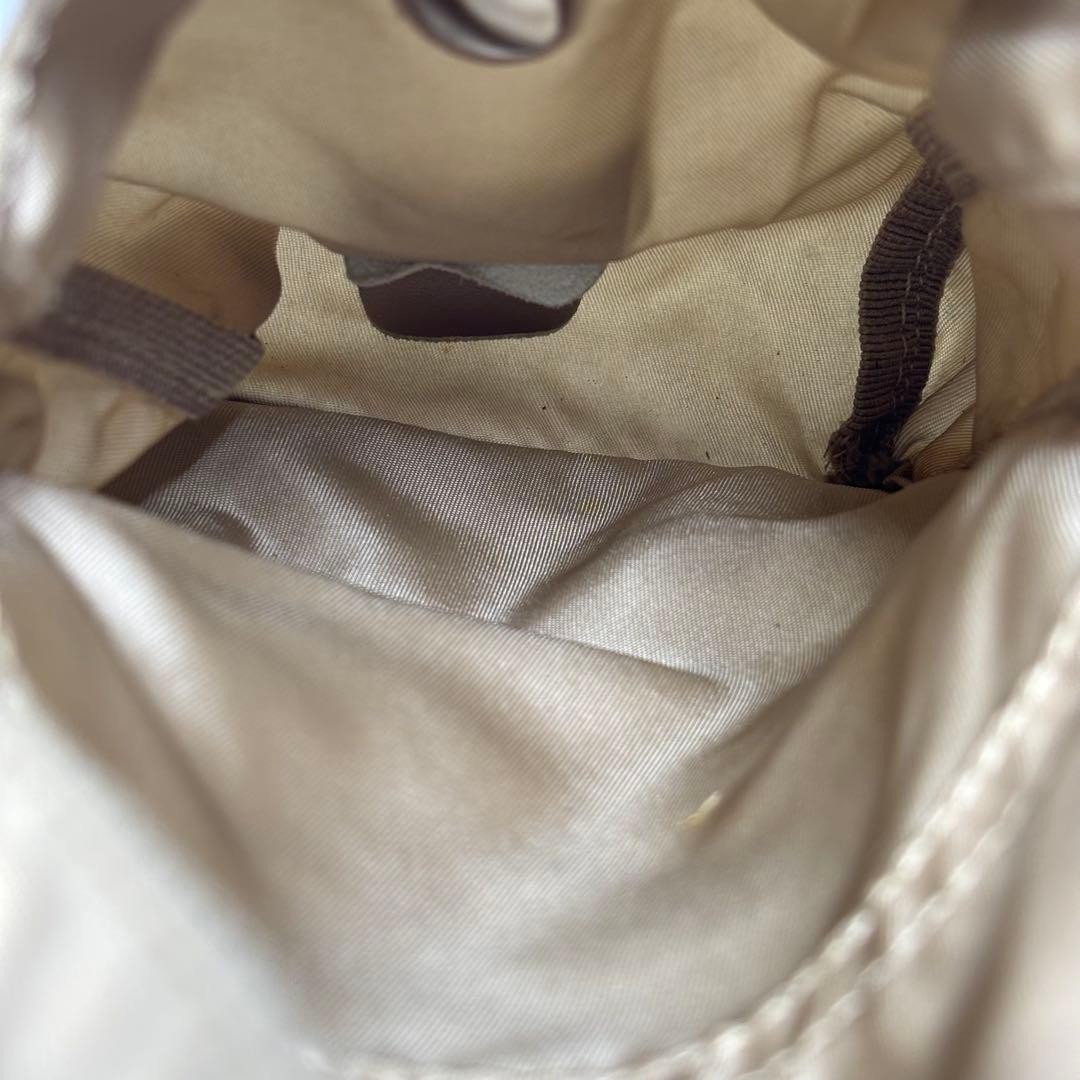 Prada Mini Nylon Backpack Beige Triangle Logo Aut… - image 14