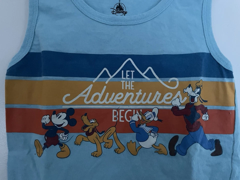 Disney Kid Boys Mickey And Friends Adventures Graphic Sleeveless Tank Top Blue S - Image 3 of 4