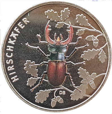 #ad Germany coin 5€ Euro 2024 European stag beetle Wonderful World of Insects Animal GBP 25.99