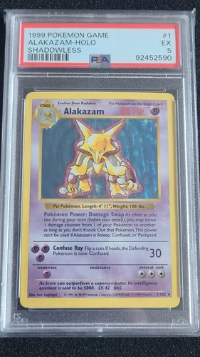 Alakazam (Shadowless) graded PSA 5 for sale on eBay