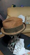 Dobbs Fifth Avenue Vintage Size 7 Suede, Wool Tweed FEDORA