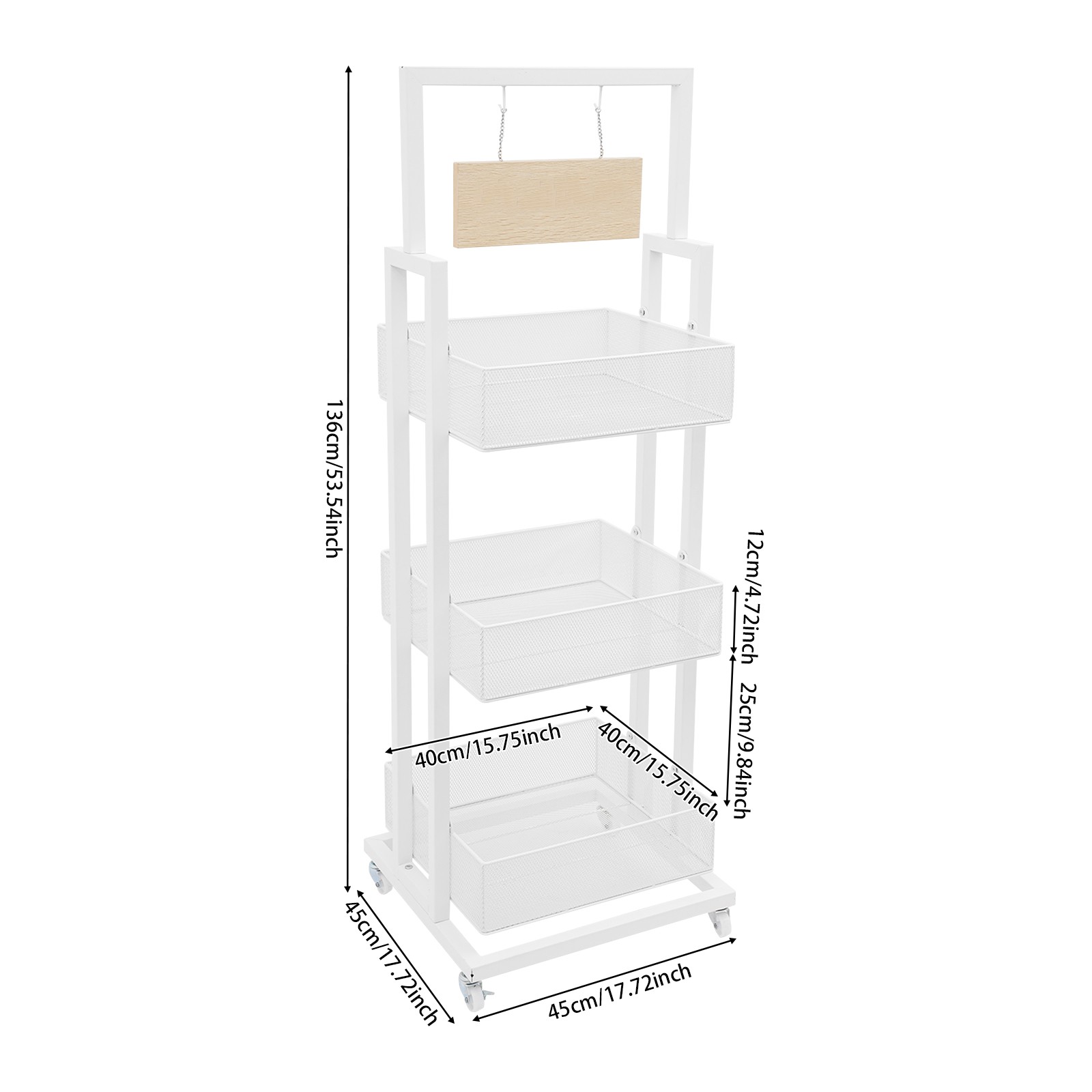 Retail Display Stand, Storage Shelf with Wheels Store Display Shelving Organizer