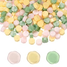 Wax Seal Beads, 300 Pcs Wax Sealing Beads, Light Yellow/Light Pink/Light Green