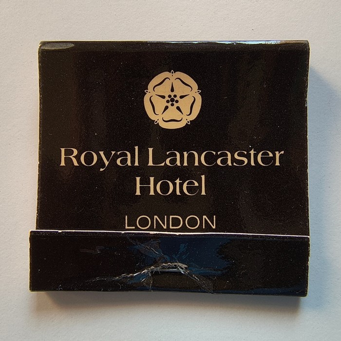 FIAMMIFERI DEL ROYAL LANCASTER HOTEL LONDON