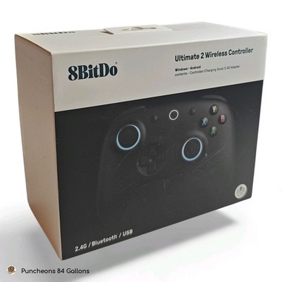 8BitDo Ultimate 2 Wireless Game Controller Hall Effects + Charging Dock- Black