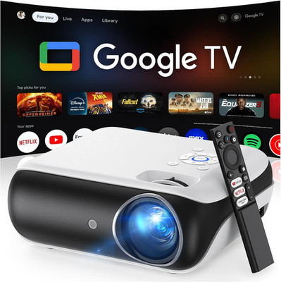 Native 1080P Projector, Bluetooth Home Theater Movie Projector with Built-In Spe