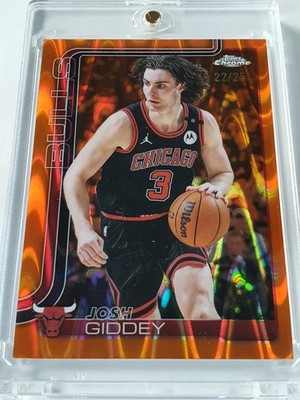 2025 Topps Chrome Josh Giddey #48 RAYWAVE ORANGE /25 Refractor