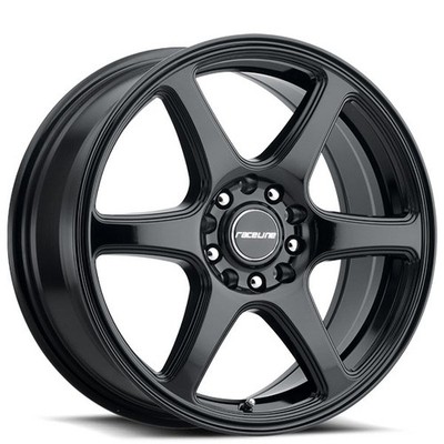 16x7 Raceline Wheels 146B Matrix Gloss Black Rims (4pcs) A1