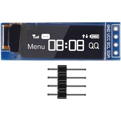 I2C OLED Blue Display Module 0.91'' SSD1306 Screen Driver DC 3.3~5V for Arduino