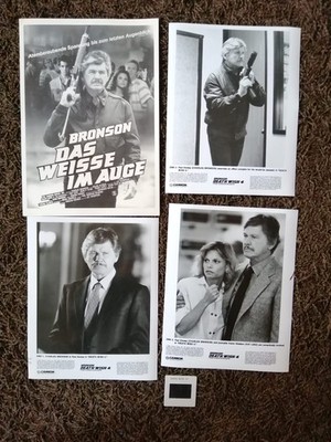 Death Wish 4 Das Weisse im Auge   Charles Bronson   Presseheft, 3 US PFs + Dia