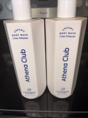 2 X Athena Club Creamy Body Wash- Coconut Sparkle Vegan& Cruelty Free Body Wash