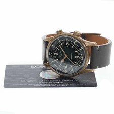 LONGINES WATCH L3.774.1 LEGEND DIVER AUTOMATIC GREEN DIAL BRONZE/TITANIUM MEN'S 2