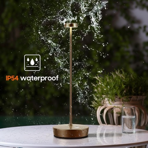 Paquete de 2 lámparas de mesa LED inalámbricas, luces de mesa recargables a pilas, - Imagen 4 de 6