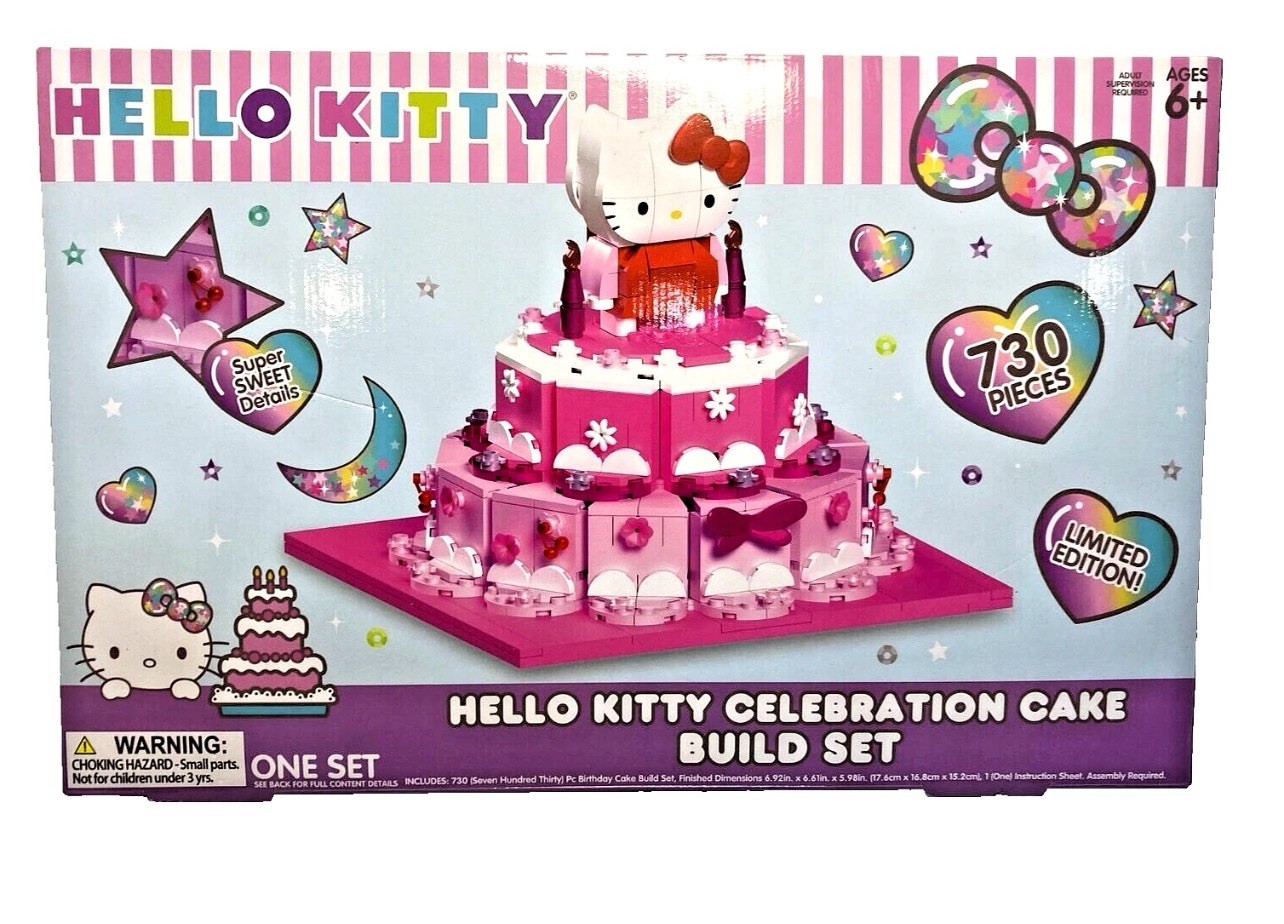 Sanrio Hello Kitty Celebration Cake Limited Edition Collectible Build Set Gift