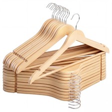 Wooden Coat Hangers, 20 Pack Wood Clothes Hanger for Closet