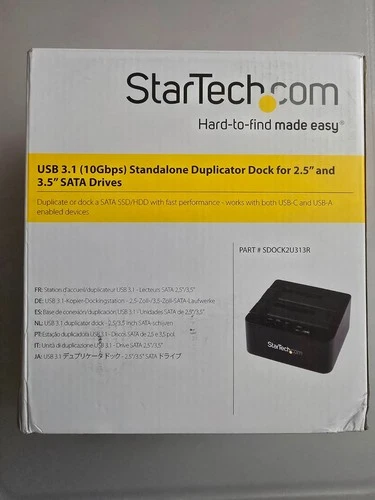 StarTech USB 3.1 HDD Duplicator Dock (SDOCK2U313R) (Opened Box)