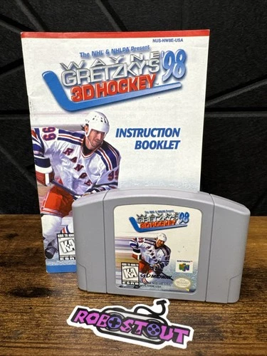 Wayne Gretzky's 3D Hockey 98  (Nintendo N64) with Manual Tested & Authentic⭐