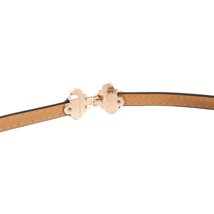 Mujeres Ajustado Flor Cuentas Imitación Cuero Ajustable Cinturón Vestido Corsé Cintura Foto 4 de 4