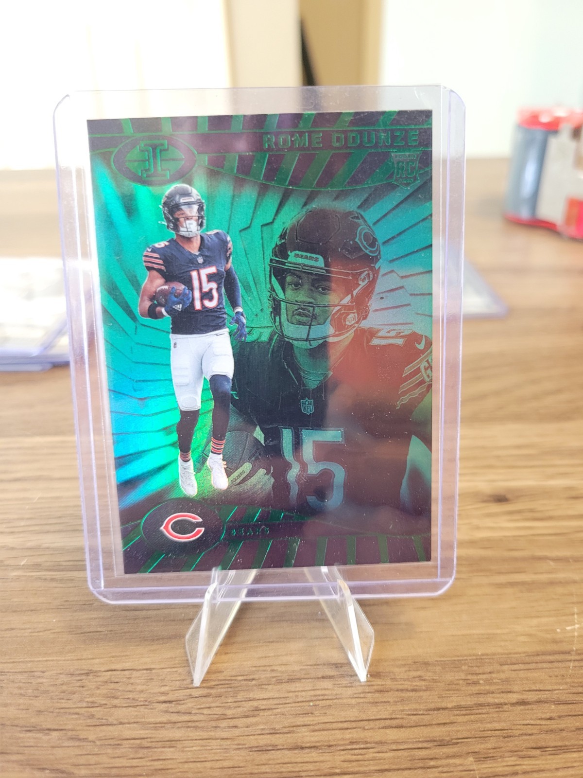 2024 Panini Illusions - Rome Odunze #14 Trophy Collection Emerald (RC)