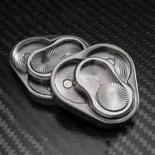 New Stainless Steel Revolve Slider Push Card decompression Pocket EDC Toys Gift