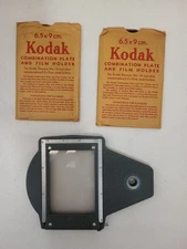 Vintage Kodak 6.5x9cm Metal Film Plate Holders and Negative Carrier 