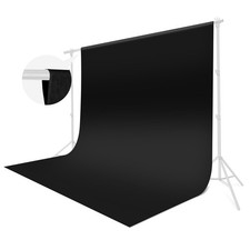 JINSUI Black Backdrop for Photography 10x10 ft, Thick Background Curtain