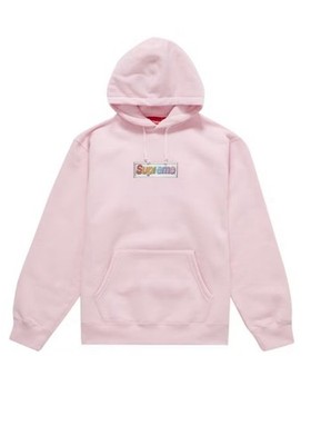 Supreme Bling Box Logo Hoodie Light Pink Size Large *BRAND NEW* 
