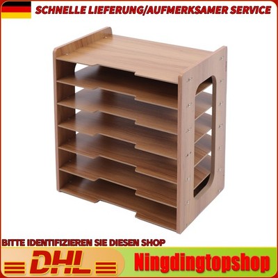 7 Tiers Desk File Organizer Holder Office A4 Papier Letter Tray Document Storage