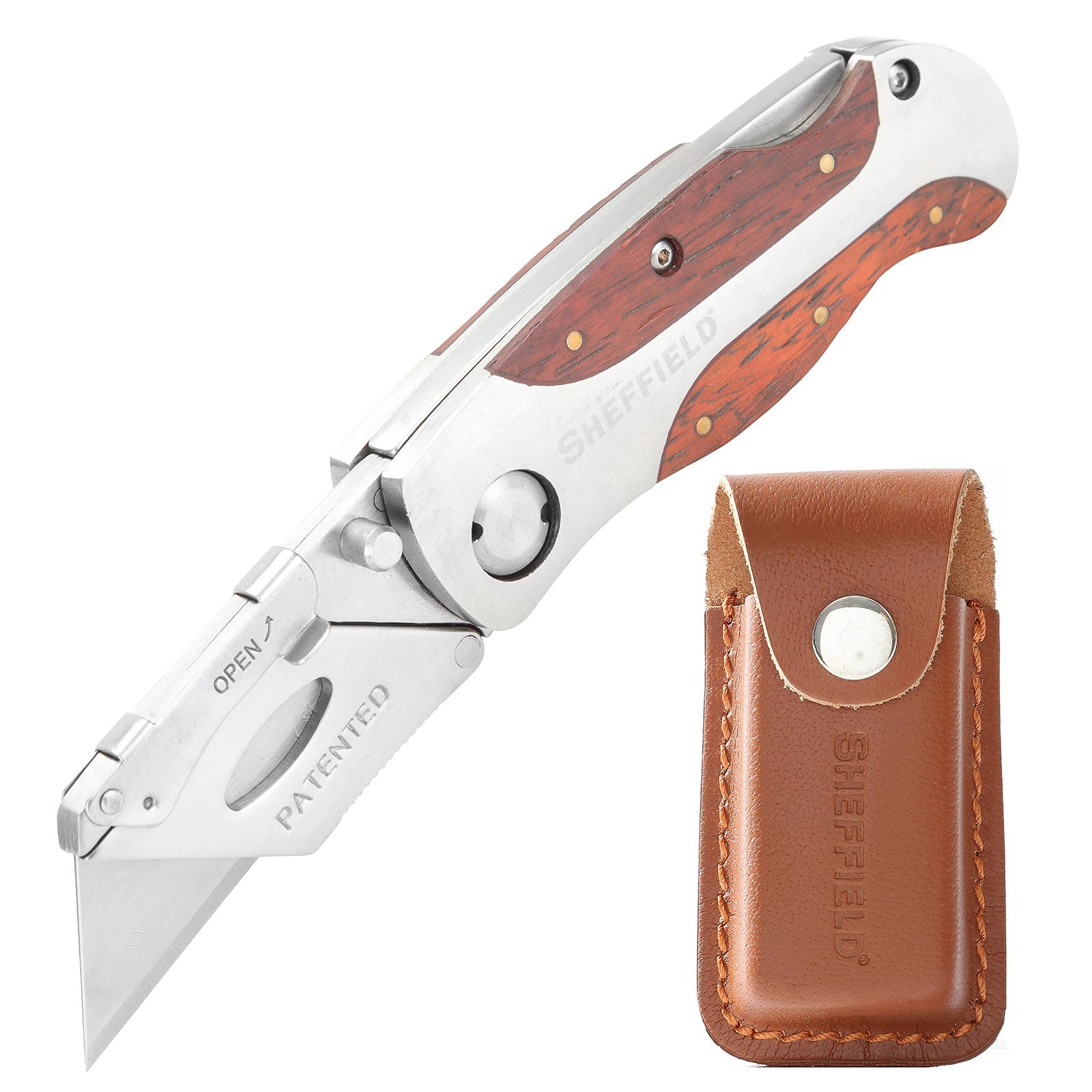 Sheffield 12115 Ultimate Lock Back Utility Knife, Folding, B